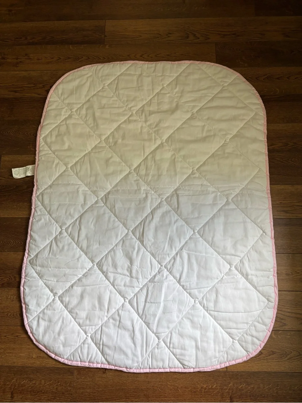 Vintage 90s Carter's Pastel Plaid Quilted Baby Crib Comforter